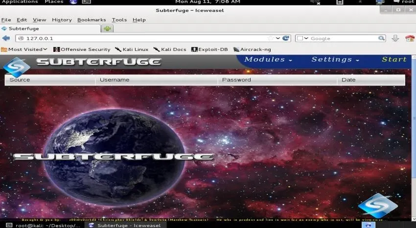 Subterfuge: MITM Automated Suite That Looks Just Lame.