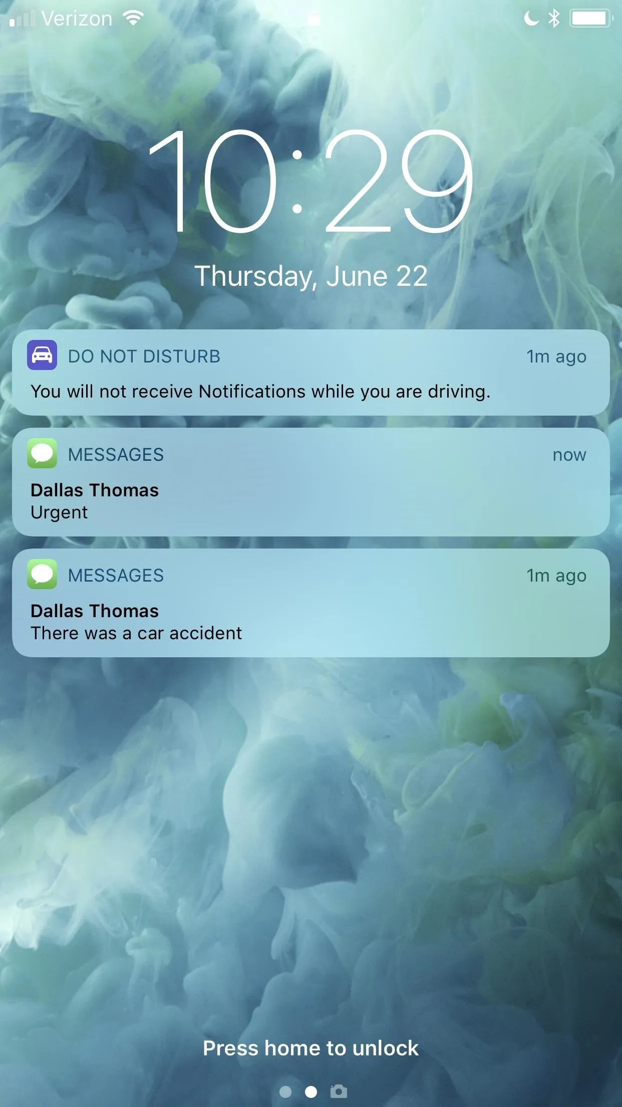 Notification alerts on a smartphone screen.