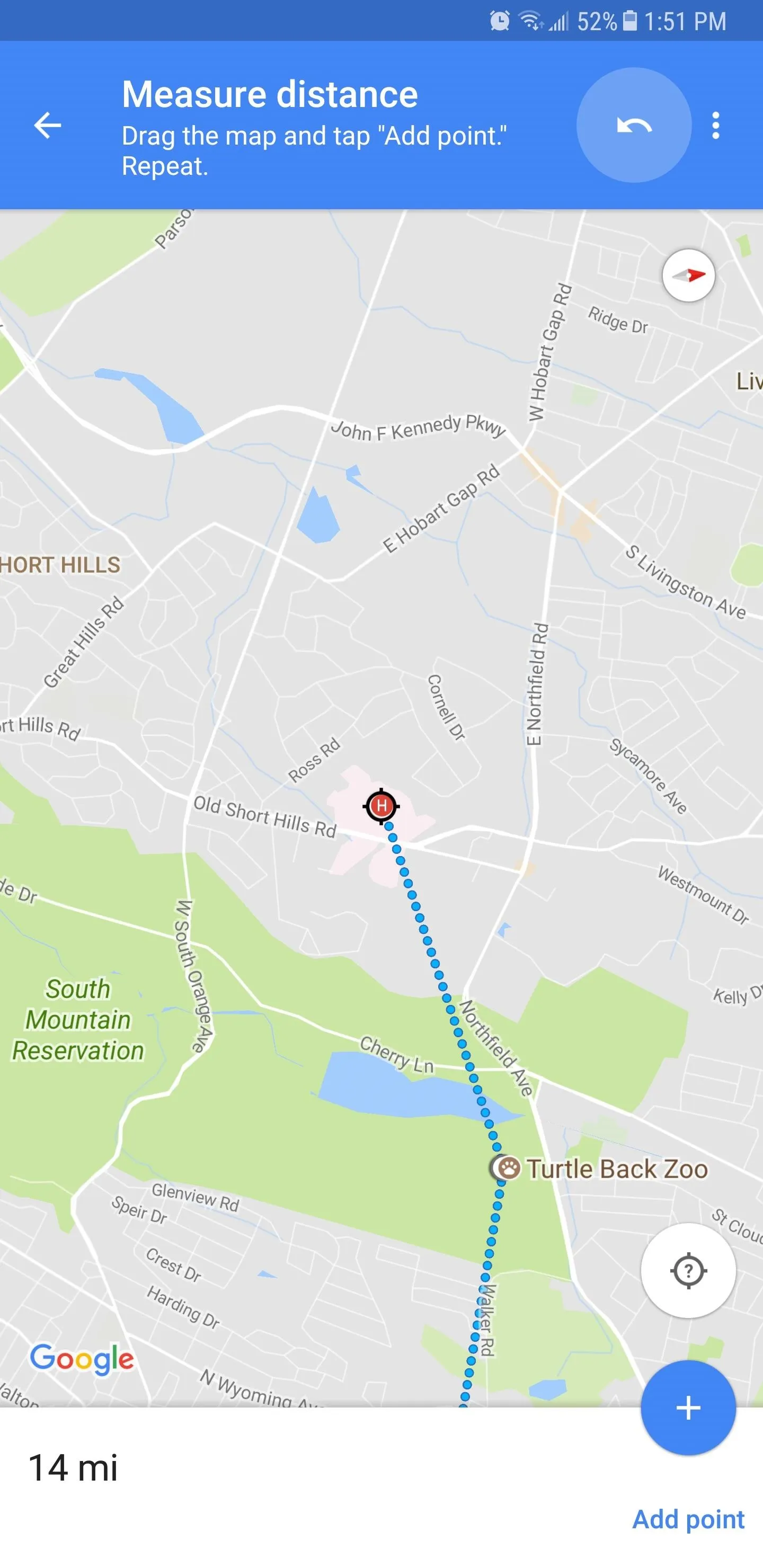 Map showing directions to a location in Massachusetts.