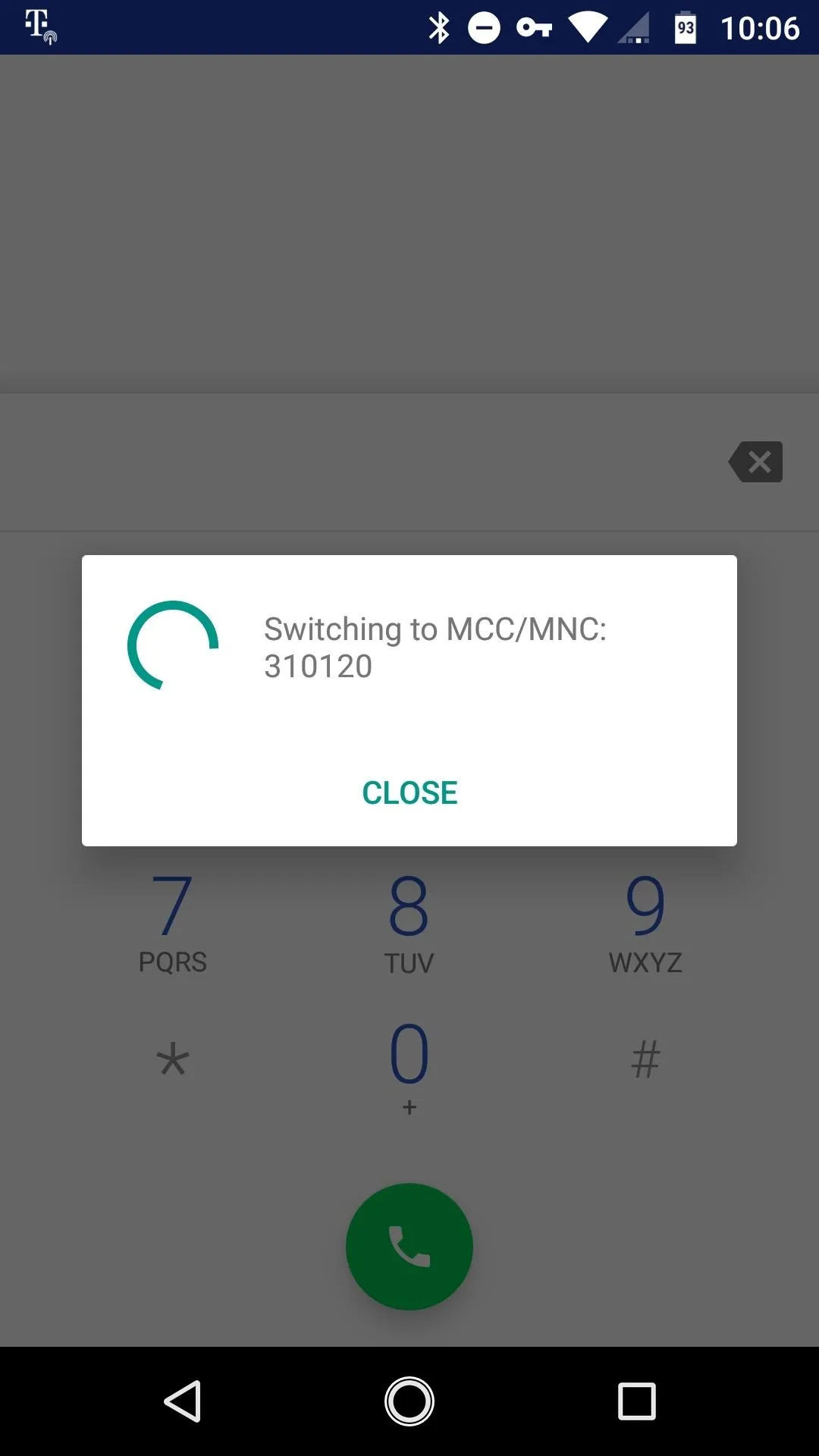 Dialing a phone number on a mobile device.
