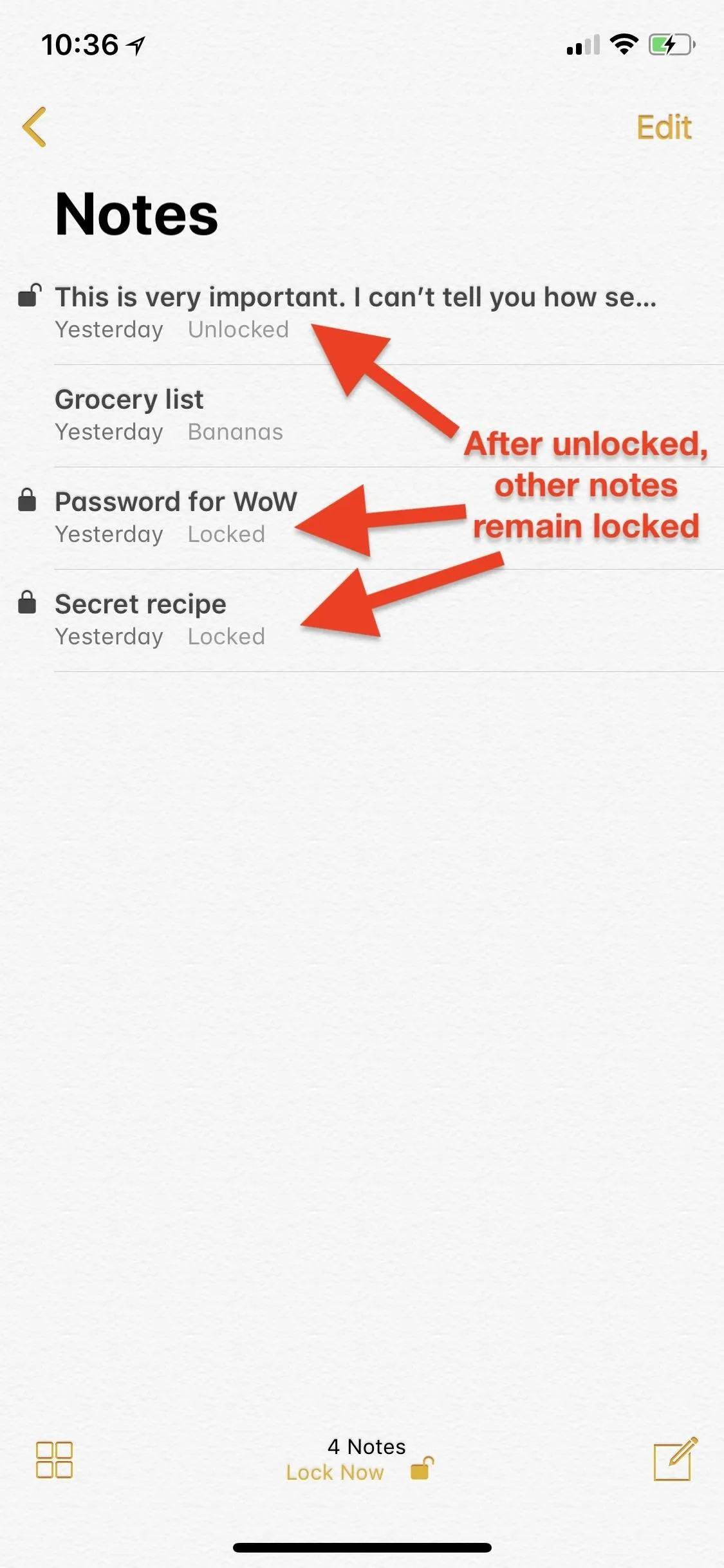 Notes 101: The Trick to Protecting Each Note with Separate, Unique Passwords