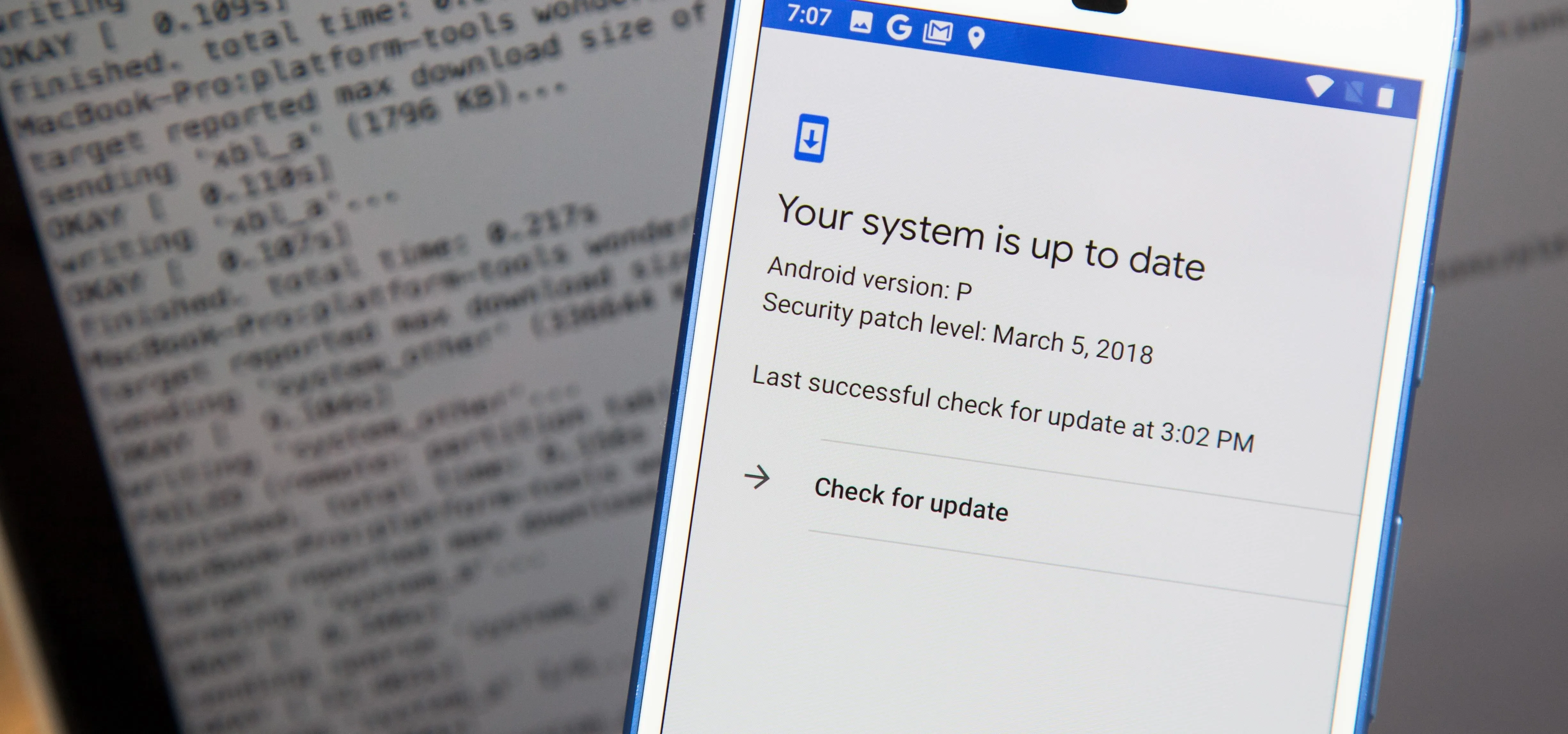 Smartphone screen displaying a system update notification.