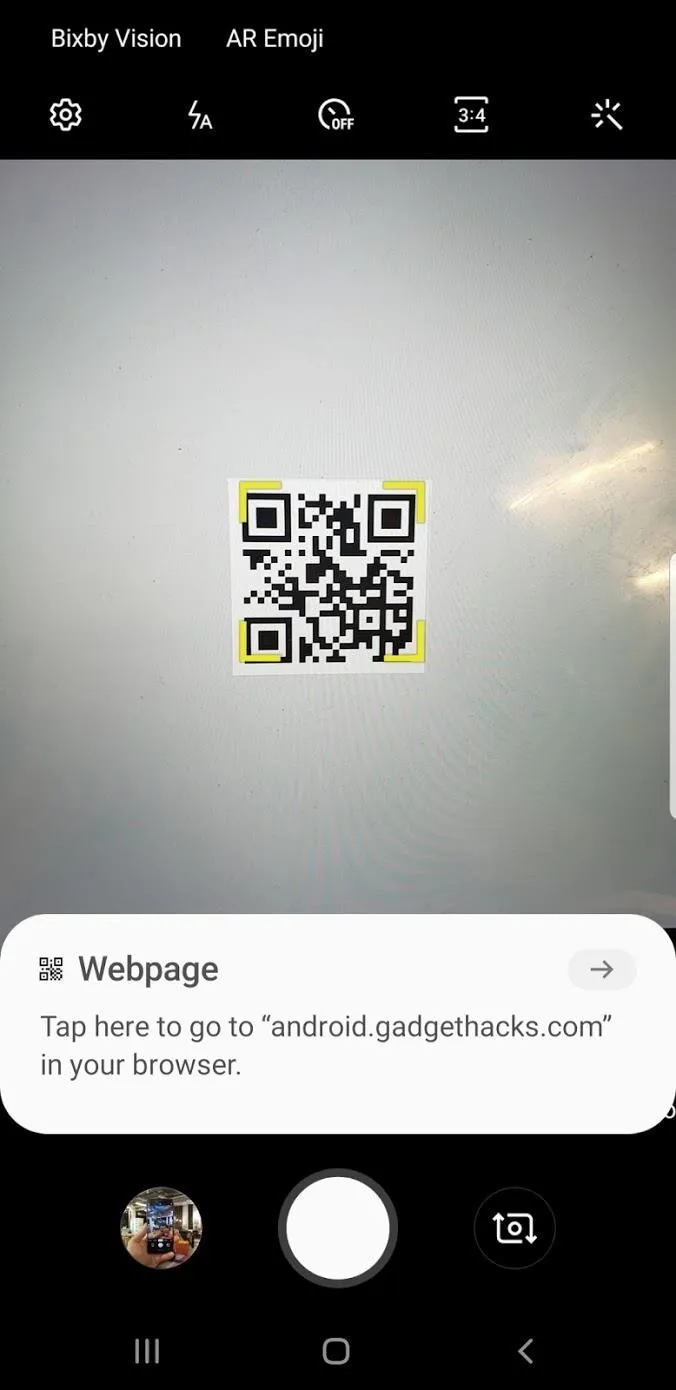 QR code displayed on a mobile device screen.