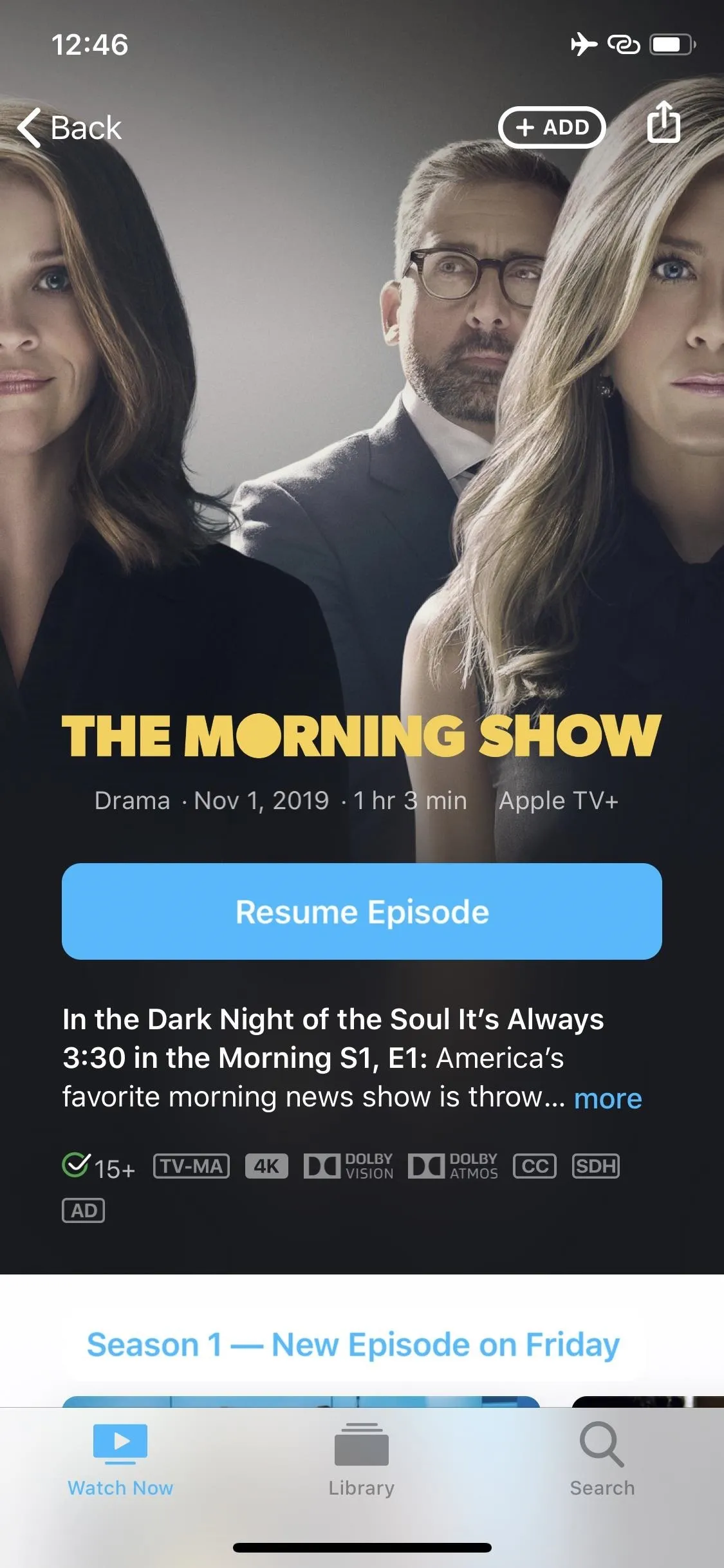 "Promotional graphic for 'The Morning Show' featuring cast members."