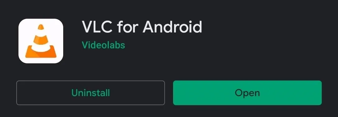 VLC media player app interface on Android device