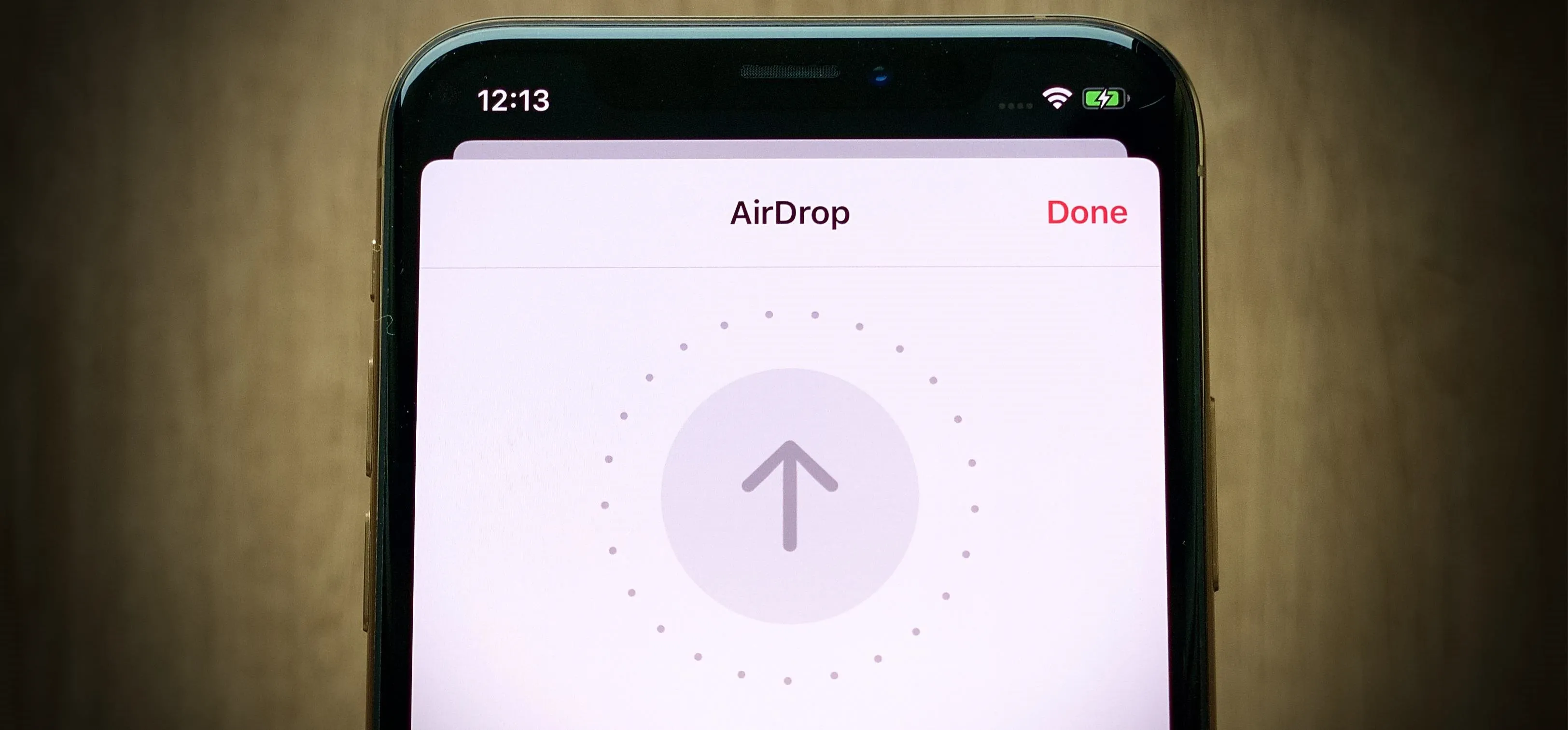 AirDrop interface on a smartphone screen.