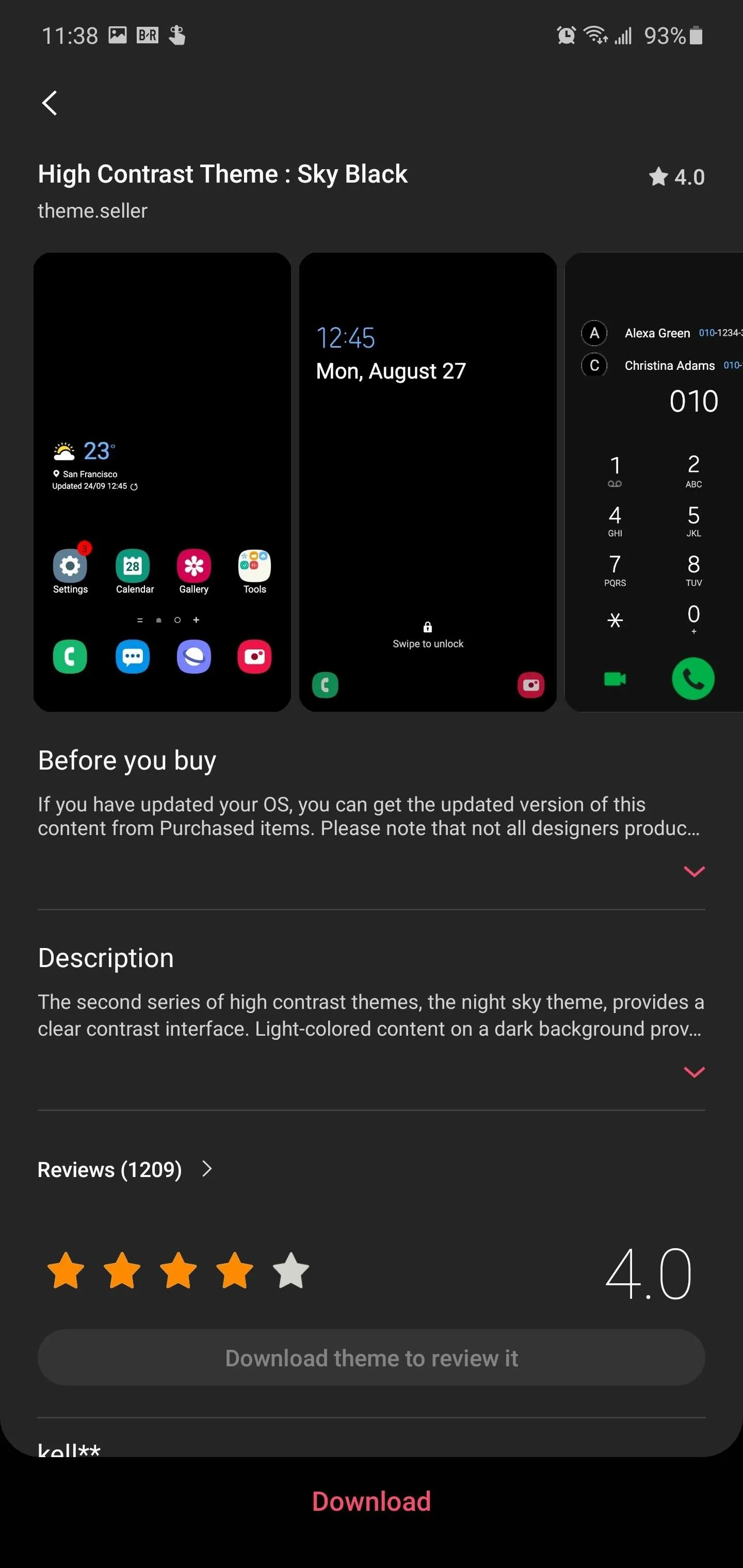 Screenshots of smartphone interface displaying app options and features.