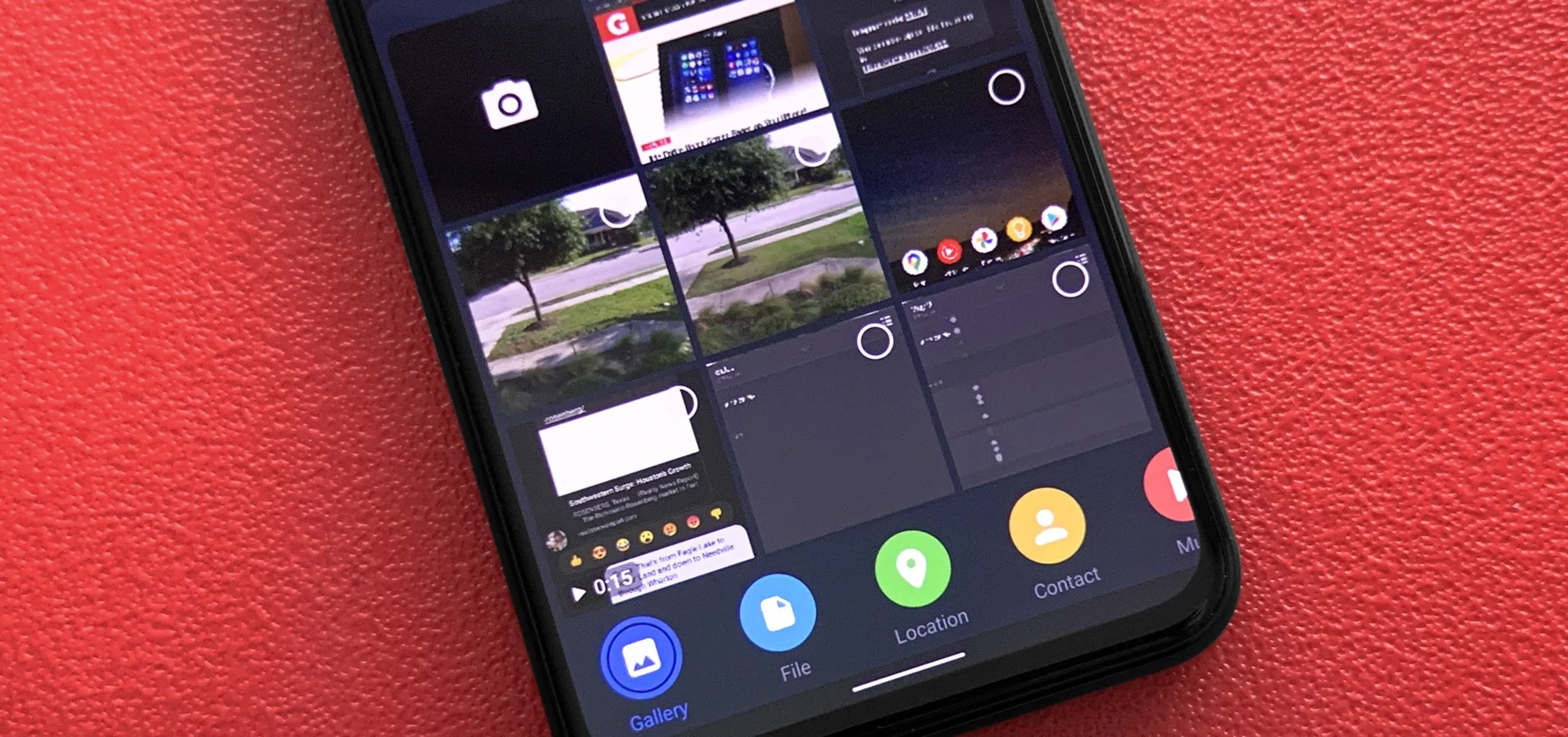 A smartphone screen displaying various app icons and images.
