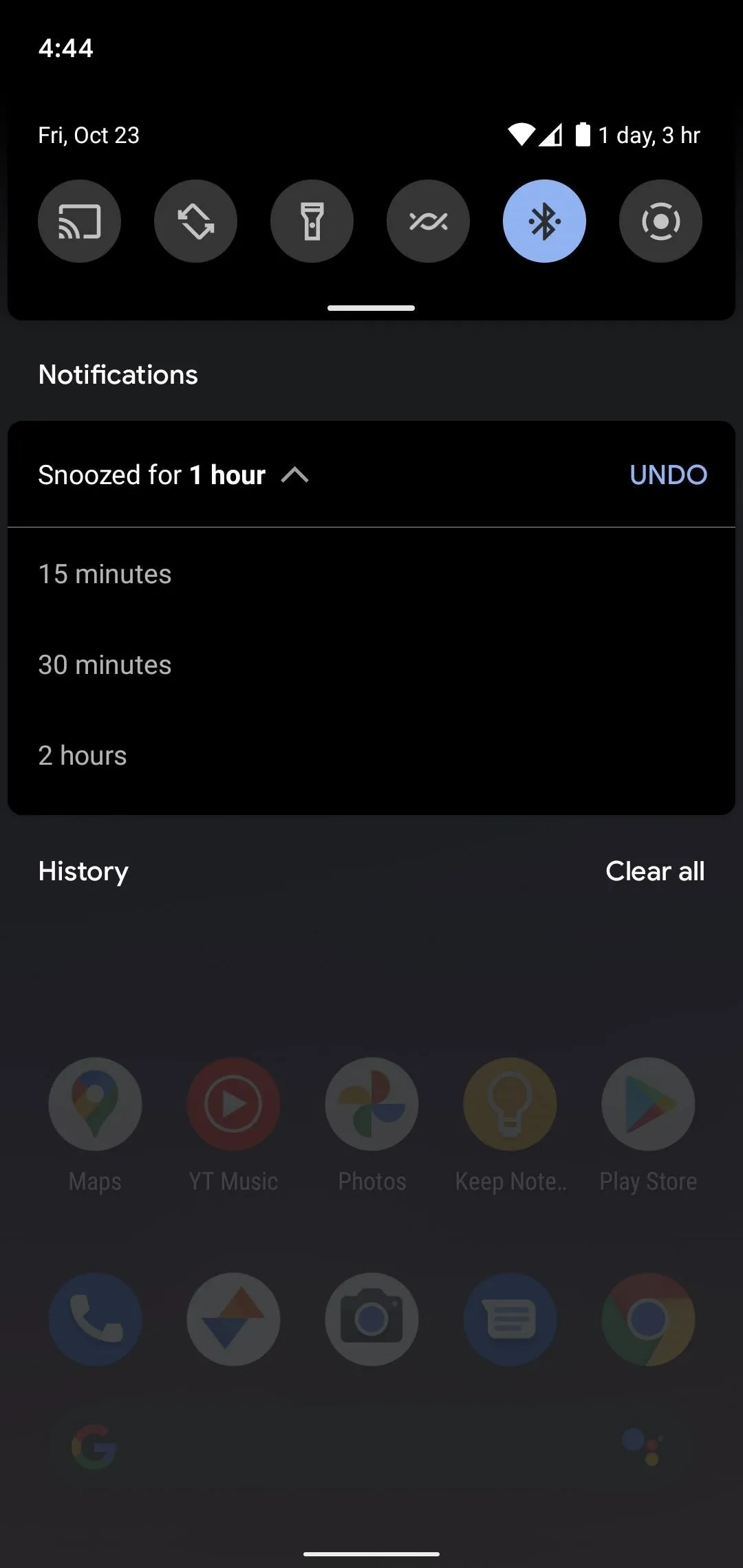 Notification settings on a smartphone screen.