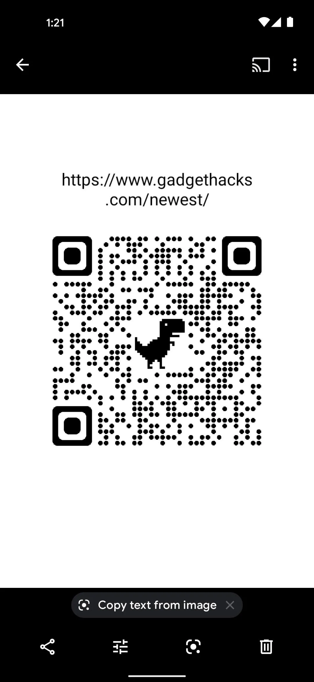 QR code linking to a website.