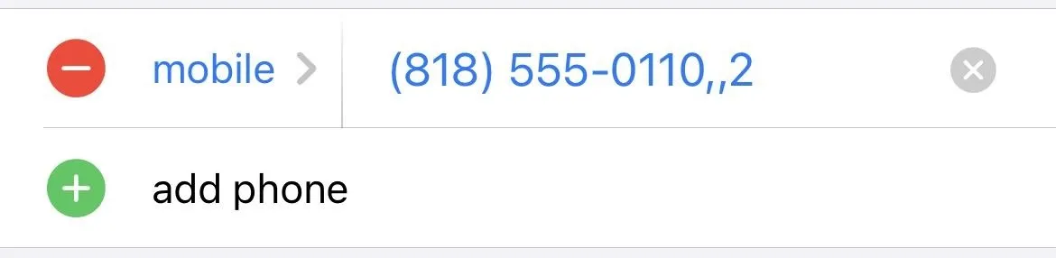Phone number entry interface with option to add a phone number.