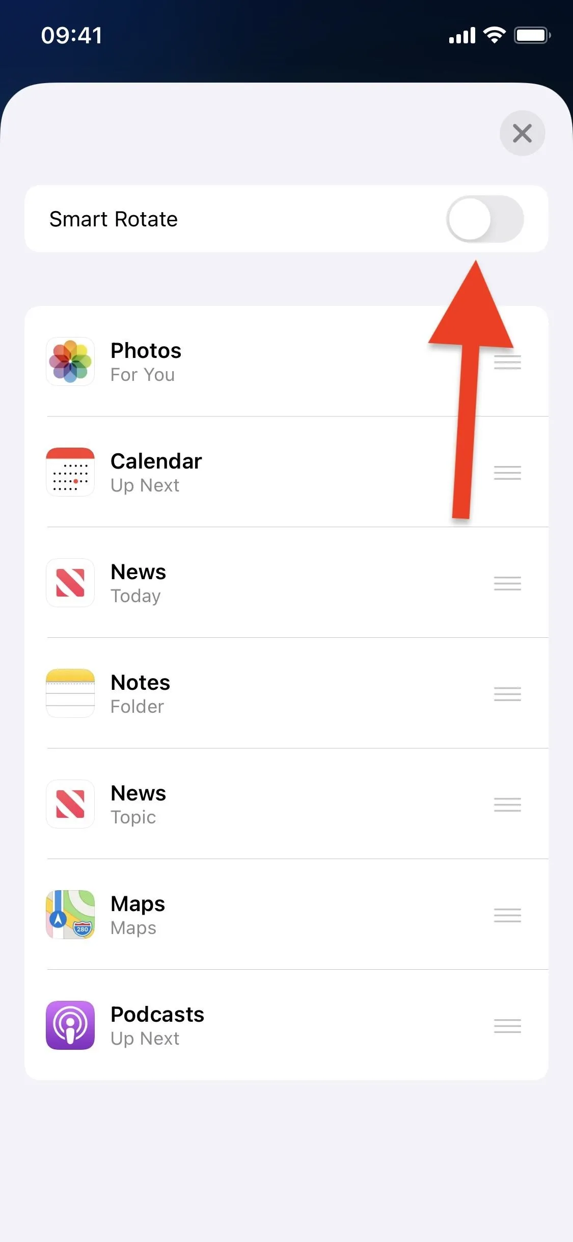 App interface displaying a list of applications with a search bar at the top.