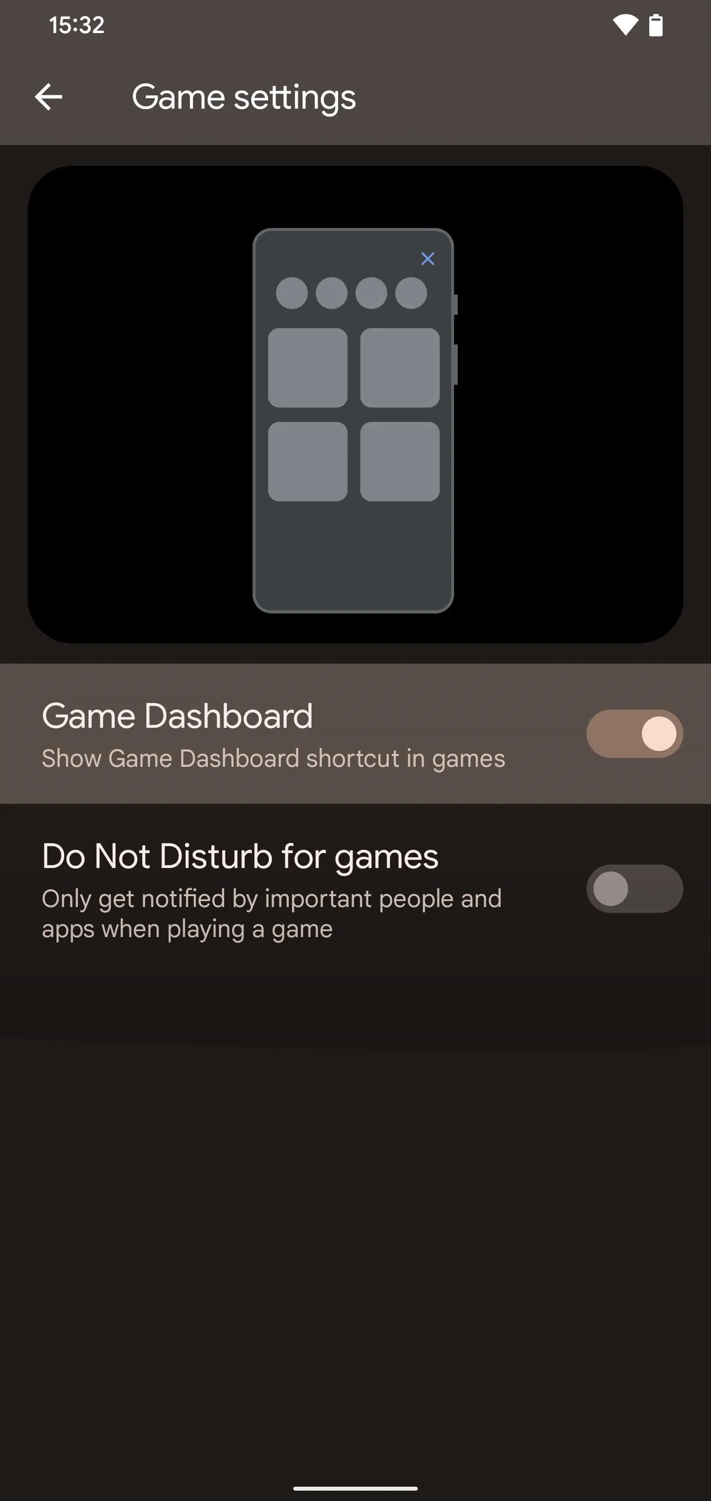 Game Distribution settings interface with toggle options for managing game accessibility.