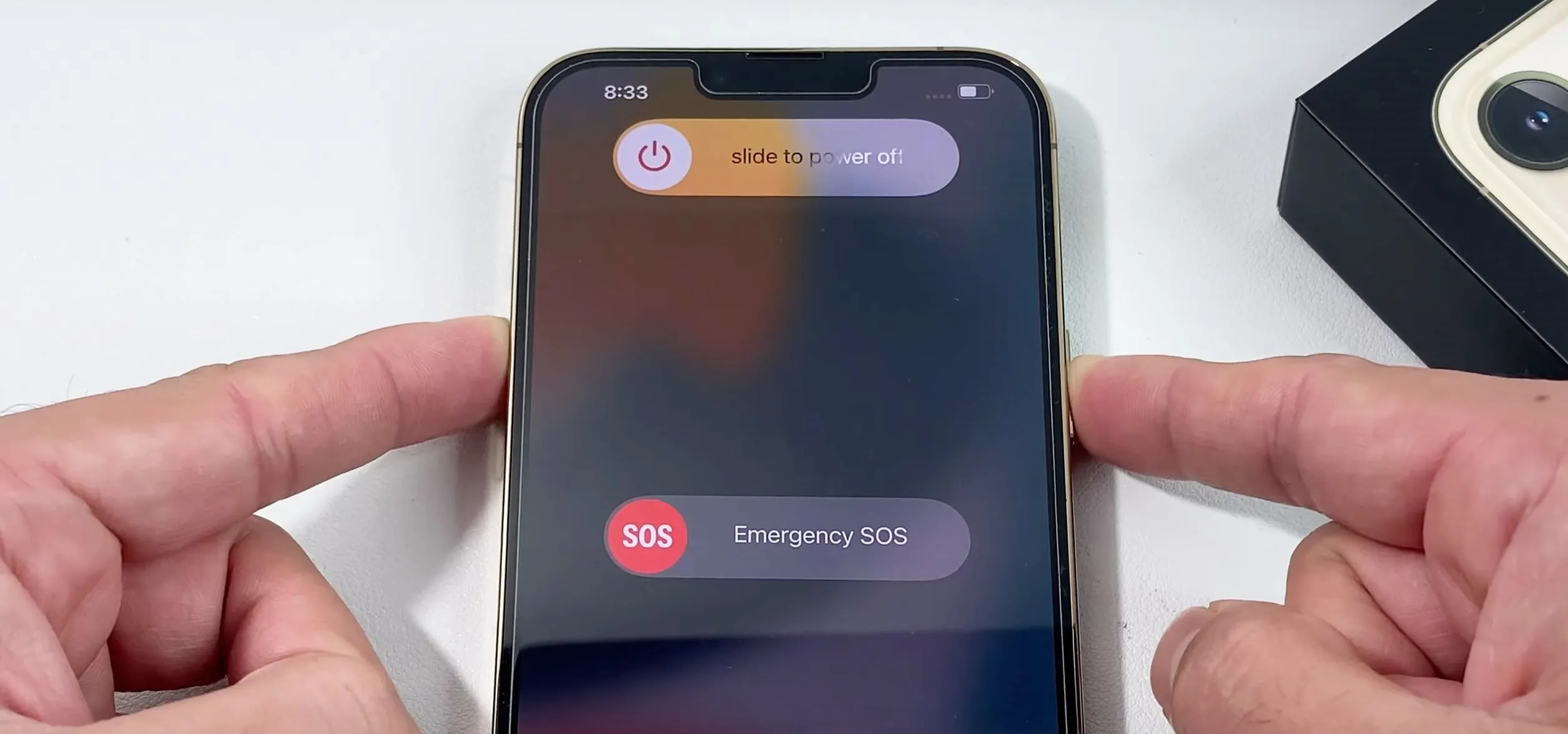 Smartphone screen displaying an emergency SOS feature.