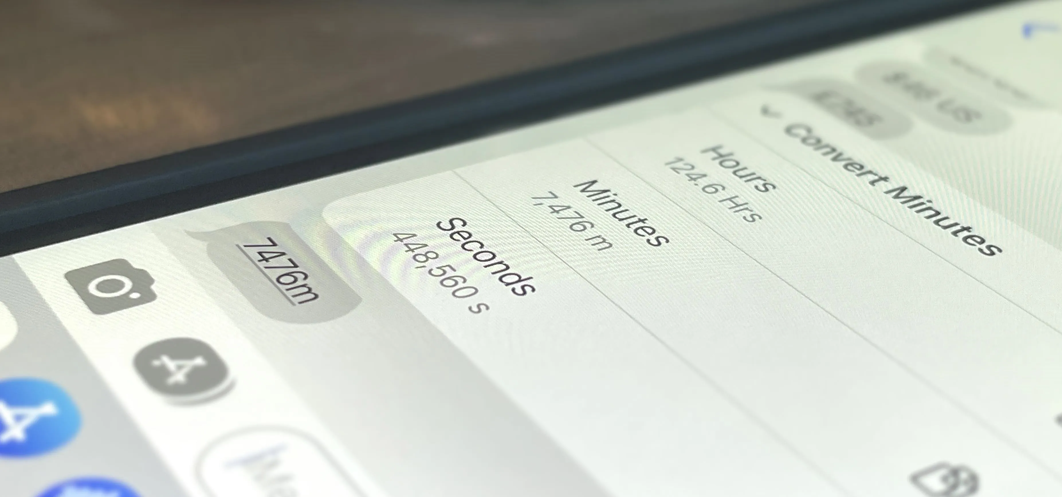 Text message interface on a mobile device displaying timestamps.