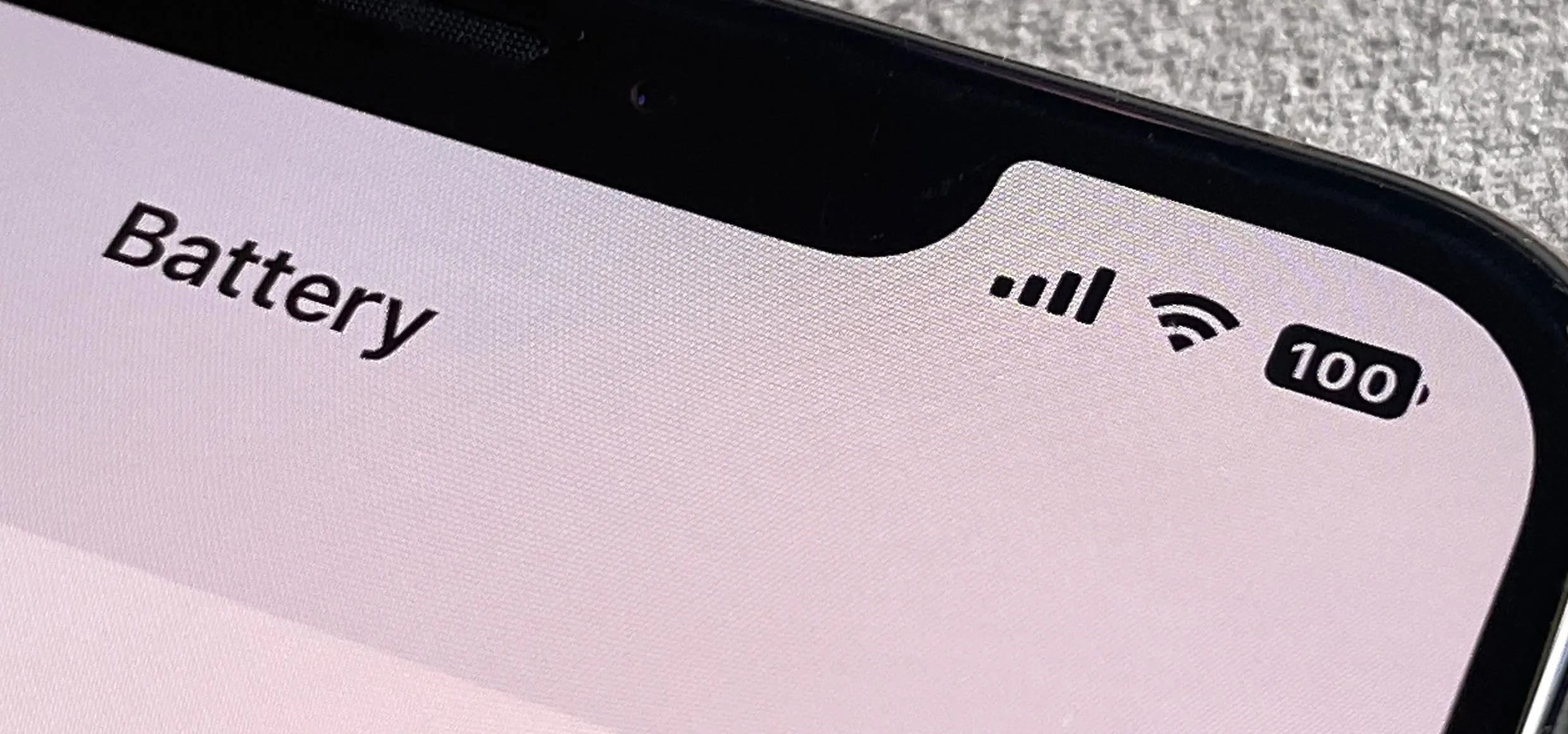 Battery and Wi-Fi status on a smartphone display.