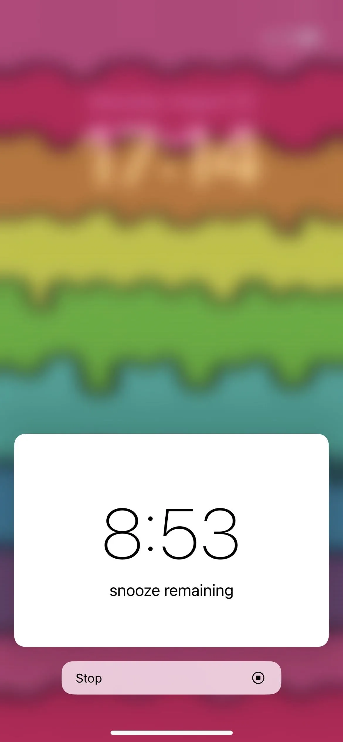 Timer displaying 8:53 minutes remaining on a colorful background.
