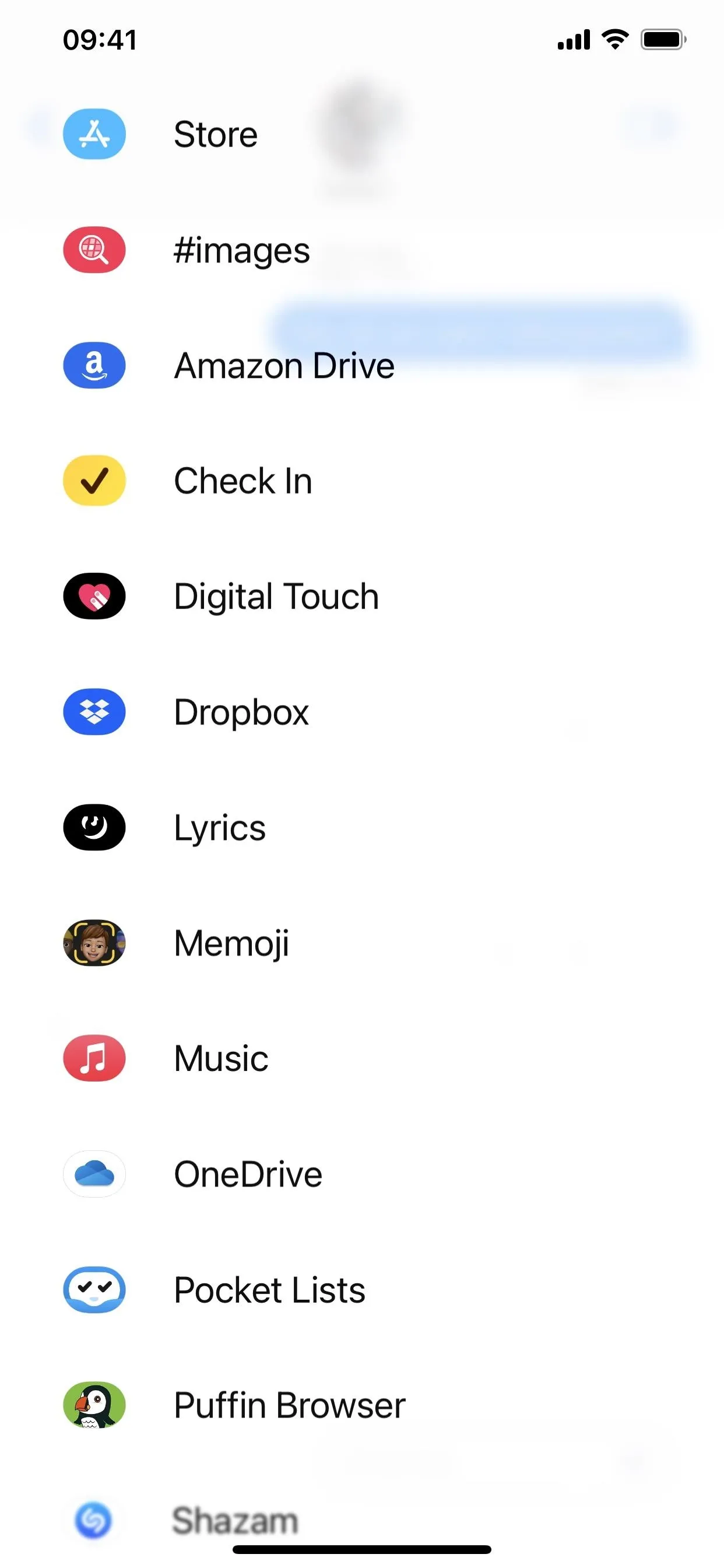 App menu with various application icons including images, Amazon Drive, Class Timetable, Digital Touch, Lynk, Mami, Music, OneDrive, Pocket List, and more.
