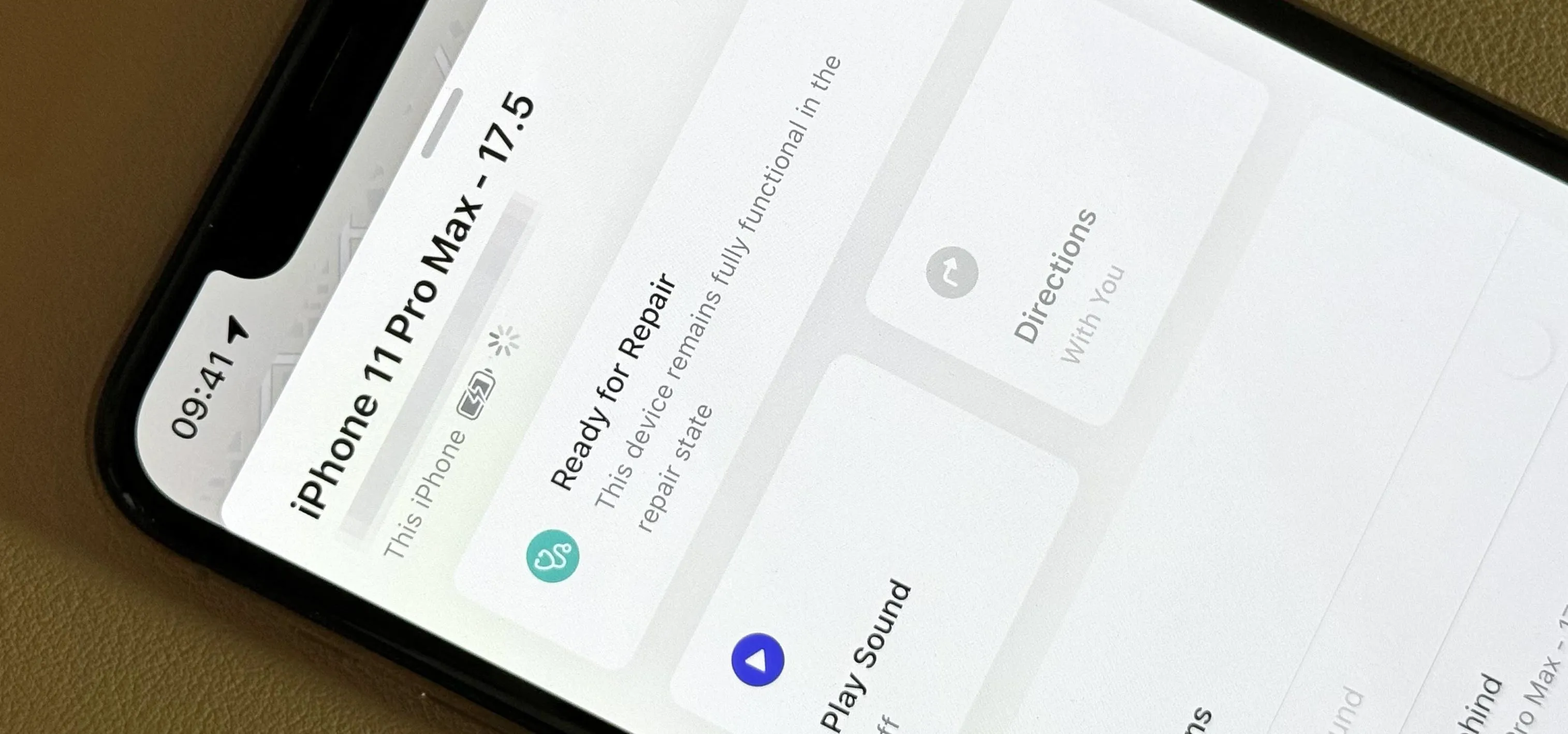 iPhone 11 Pro Max displaying settings screen