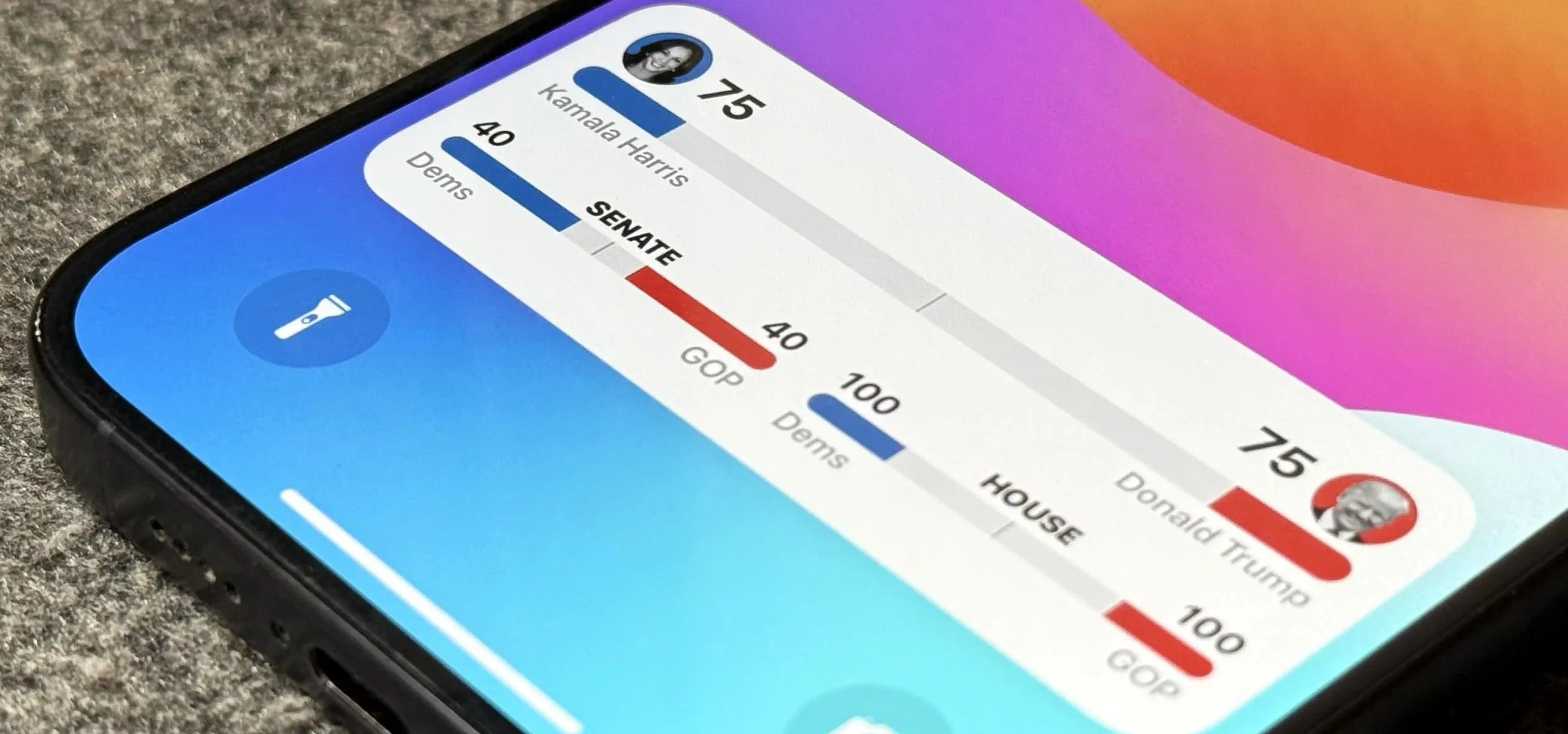 Mobile phone screen displaying a user interface with performance metrics and social media icons.